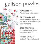 Galison Toy Workshop – 500 Piece Michael Storrings Foil Jigsaw Puzzle Featuring Beautiful Artwork of A Christmas Toy Workshop with Frosty Foil Accents