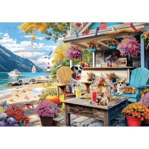 JJYHULK 2000 Piece Jigsaw Puzzle for Adults, Puzzles for Adults 2000 Pieces, Beach Dogs Flowers Jigsaw Puzzles, Family Fun Puzzle Perfect for Game Nights, 39" X 28"