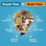 JJYHULK 2000 Piece Jigsaw Puzzle for Adults, Puzzles for Adults 2000 Pieces, Beach Dogs Flowers Jigsaw Puzzles, Family Fun Puzzle Perfect for Game Nights, 39" X 28"