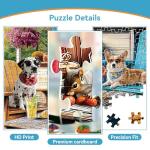 JJYHULK 2000 Piece Jigsaw Puzzle for Adults, Puzzles for Adults 2000 Pieces, Beach Dogs Flowers Jigsaw Puzzles, Family Fun Puzzle Perfect for Game Nights, 39" X 28"