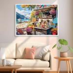 JJYHULK 2000 Piece Jigsaw Puzzle for Adults, Puzzles for Adults 2000 Pieces, Beach Dogs Flowers Jigsaw Puzzles, Family Fun Puzzle Perfect for Game Nights, 39" X 28"