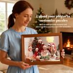 Custom 500 Piece Puzzles for Adult Personalized Puzzle from Your Own Photos Customized Picture Jigsaw Puzzle Gift for Christmas Wedding Birthday Family (500 Horizontal)