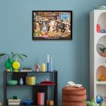 BenBen Puzzles for Adults 500 Pieces, Dogs' Dinner Party, Dog Jigsaw Puzzle with Letters on Back, Funny Animal Puzzle, Challenging Puzzles for Family Game Night, Home Décor