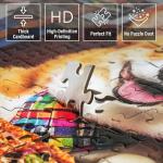 BenBen Puzzles for Adults 500 Pieces, Dogs' Dinner Party, Dog Jigsaw Puzzle with Letters on Back, Funny Animal Puzzle, Challenging Puzzles for Family Game Night, Home Décor