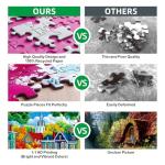 Christmas Puzzles for Adults 1000 Pieces Winter Train Town Jigsaw Puzzles for Adult Puzzles 1000 Pieces with Letters on Back Challenging Holiday Family Puzzle Gifts for Women Men Seniors