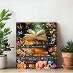 Vintage Book Puzzles for Adults 1000 Pieces,PICKFORU Retro Flower Garden Jigsaw Puzzle Wildflower Pages，Difficult Plant Floral Puzzle for Book Lovers