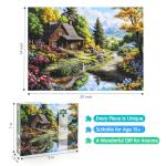 Motiloo Jigsaw Puzzles 500 Pieces for Adults - Mountain Cottage Landscape Jigsaw Puzzle, Nature Scene Challenging Puzzle Perfect for Game Nights