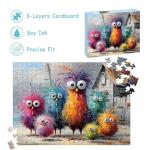 Puzzles for Adults 500 Pieces, Chicken Jigsaw Puzzles - Beach Chicken Coop, Impossible Beach Puzzles for Seniors Family, 20.47x14.96 inches, 1:1 Poster, Letter on The Back