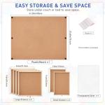 Qiqidog 2000 Pieces Puzzle Board with 6 Drawers and Cover, 29"x41" Wooden Jigsaw Puzzle Table for Adults, Portable Puzzle Organizer & Storage System, Birthday Gift for Mom (Large)