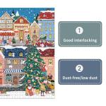 Naturelish 1000 Piece Christmas Puzzle for Adults, Festive Winter Village Jigsaw Puzzle with Glitter Snow Effect, Holiday Street Scene Puzzle, Perfect for Christmas Fun, 24 x 24 Inches