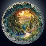 1000 Piece Puzzle for Adults, 3D Visual Cave Forest Jigsaw Puzzles for Adult, 26.6 x 26.6in 1000 Pieces Flat Puzzle, Christmas Birthday Party Home Decor Gifts for Family Friends