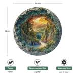 1000 Piece Puzzle for Adults, 3D Visual Cave Forest Jigsaw Puzzles for Adult, 26.6 x 26.6in 1000 Pieces Flat Puzzle, Christmas Birthday Party Home Decor Gifts for Family Friends