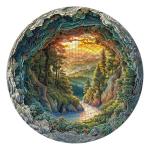 1000 Piece Puzzle for Adults, 3D Visual Cave Forest Jigsaw Puzzles for Adult, 26.6 x 26.6in 1000 Pieces Flat Puzzle, Christmas Birthday Party Home Decor Gifts for Family Friends