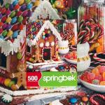 Springbok's Gingerbread House 500 Piece Jigsaw Puzzle Showcases a Tasty Holiday Treat Decked Out in All Your Favorite Candies