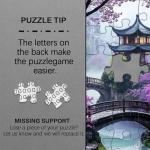 PICKFORU Plum Blossom Dreamscape Puzzles for Adults 1000 Pieces, Vintage Flower Tree Scenery Puzzles, Impossible Unique Lake Park Theme as Home Decor
