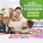 QUOKKA Puzzles for Kids Ages 4-6 – 60 Piece Jigsaw Puzzles for Toddlers Ages 3-5 with Unicorns – Quiet Time Toy for Preschoolers 2-4 – FSC Certified Educational Learning Game for Boys and Girls
