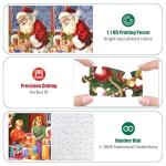 1000 Piece Christmas Puzzle for Adults - Winter Jigsaw Puzzles - Christmas Eve Holiday Puzzle Family Game Nights Home Decor
