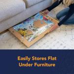 Bits and Pieces Jigsaw Puzzle Board with Drawers, Puzzle Board 1000 Pieces, 22 Inch x 30 Inch Wooden Tray Table with 4 Organizing Piece Sorting Trays, Portable, Easy Storage for Puzzles