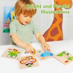 Wooden Puzzles for Toddlers 1-3, Pack of 8 Toddler Animal Puzzles Ages 2-4, Montessori Educational Animals Jigsaw Puzzles Christmas Birthday Gift for Baby Girl Boy Ages 1 2 3 4 Year Old