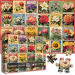 Vintage Flower Puzzles for Adults 1000 Pieces, Unique Beautiful Floral Collage Art Jigsaw Puzzles, Spring Nature Plant Themed, Retro Colorful Challenging for Adults