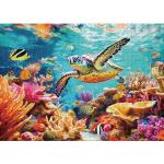 takfot Puzzles for Adults 1000 Pieces - Ocean Beach Sea Turtle Coral - 1000 Piece Puzzles with Letters on Back - Jigsaw Puzzles 1000 Pieces for Fun Game Nights - 27.6" L X 20.5" W, 1:1 Poster