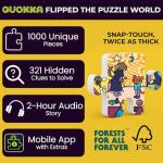 QUOKKA 1000 Piece Puzzle for Adults and Teens – Hotel Wildeluxe Adult Jigsaw Puzzles with Hidden Secrets & Audio Story – Detailed Visual Puzzle Game for Focus & Relaxation with Twist – FSC Certified