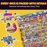 QUOKKA 1000 Piece Puzzle for Adults and Teens – Hotel Wildeluxe Adult Jigsaw Puzzles with Hidden Secrets & Audio Story – Detailed Visual Puzzle Game for Focus & Relaxation with Twist – FSC Certified