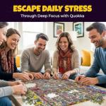 QUOKKA 1000 Piece Puzzle for Adults and Teens – Hotel Wildeluxe Adult Jigsaw Puzzles with Hidden Secrets & Audio Story – Detailed Visual Puzzle Game for Focus & Relaxation with Twist – FSC Certified