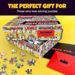 QUOKKA 1000 Piece Puzzle for Adults and Teens – Hotel Wildeluxe Adult Jigsaw Puzzles with Hidden Secrets & Audio Story – Detailed Visual Puzzle Game for Focus & Relaxation with Twist – FSC Certified