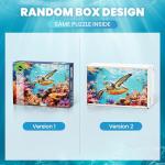 takfot Puzzles for Adults 1000 Pieces - Ocean Beach Sea Turtle Coral - 1000 Piece Puzzles with Letters on Back - Jigsaw Puzzles 1000 Pieces for Fun Game Nights - 27.6" L X 20.5" W, 1:1 Poster