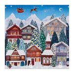 Galison Yuletide Village 500 Piece Puzzle from Galison - Featuring Colorful and Charming Illustrations of a Festive Winter Village, 20" x 20", Makes a Wonderful
