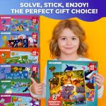 QUOKKA Magnetic Puzzles for Toddlers 2-4 - 2x48 Travel Puzzle Games for Kids Ages 3-5 Years Old - Car Activities Toy for Boys and Girls 4-6 yo - Africa & Ocean Animals Learning Magnet for Road Trip