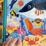 QUOKKA Magnetic Puzzles for Toddlers 2-4 - 2x48 Travel Puzzle Games for Kids Ages 3-5 Years Old - Car Activities Toy for Boys and Girls 4-6 yo - Africa & Ocean Animals Learning Magnet for Road Trip