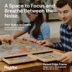 PlayVibe Puzzle Locker 1500 Piece Puzzle Board with Drawers and Cover - Sturdy Jigsaw Table Solve Station with 6 Drawers 27" x 35" - Portable Wooden Jigsaw Tray Accessories