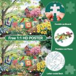 JJYHULK 2000 Piece Puzzle for Adults, Puzzles for Adults 2000 Pieces, Farm Flowers Butterflies Cow Bird Jigsaw Puzzles, Challenging Puzzle Perfect for Game Nights, 39" X 28"