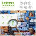 Blueforest 500 Piece Puzzles for Adults Clearance, Difficult Jigsaw Puzzles for Adult Challenging, Funny Cute Cats Unique Jigsaw Puzzles for Gifts Party Games Family Fun