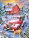 Springbok's Holidays on The Farm 500 Piece Jigsaw Puzzle Features A Nostalgic Winter Themed Puzzle for The Holidays