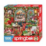 Springbok's Christmas Boutique 1000 Piece Jigsaw Puzzleby Artist Gina Jane Features a Cozy Holiday Boutique Overflowing with Festive Gifts
