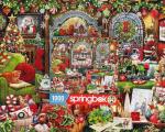 Springbok's Christmas Boutique 1000 Piece Jigsaw Puzzleby Artist Gina Jane Features a Cozy Holiday Boutique Overflowing with Festive Gifts