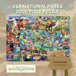 MasterPieces 3000 Piece Jigsaw Puzzle for Adults, Family, Or Kids - USA National Parks - 32"x45"