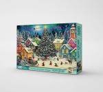 Springbok Festive Christmas Village 500 Piece Jigsaw Puzzle for Adults and Family - Holiday Gnomes - Unique Cut Pieces - Made in USA