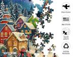 Springbok Festive Christmas Village 500 Piece Jigsaw Puzzle for Adults and Family - Holiday Gnomes - Unique Cut Pieces - Made in USA