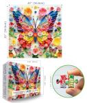 Puzzles for Adults 500 Pieces Colorful Butterfly FlowerJigsaw Puzzles 500 Pieces Difficult Fun Paper Art Unique Beautiful Family Puzzle Challenging Games Gift for Teens Kids Adults (20"x20")