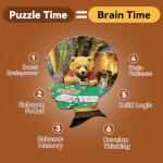 JJYHULK 2000 Piece Puzzle for Adults, Puzzles for Adults 2000 Pieces, Funny Bear Playing Poker Jigsaw Puzzles, Family Fun Puzzle Perfect for Game Nights, 39" X 28"