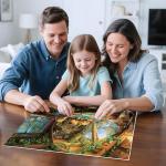 JJYHULK 2000 Piece Puzzle for Adults, Puzzles for Adults 2000 Pieces, Funny Bear Playing Poker Jigsaw Puzzles, Family Fun Puzzle Perfect for Game Nights, 39" X 28"