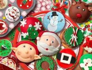 Springbok Christmas Cupcakes 500 Piece Jigsaw Puzzle for Adults and Family - Unique Cut Pieces - Made in USA