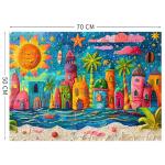 TangComplete - Sunny Beach Puzzles for Adults 1000 Piece, Jigsaw Puzzles for Adults, Adult Challenging Game Toys, Impossible Puzzle, Family Decoration Puzzle