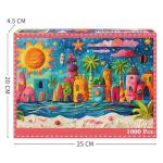 TangComplete - Sunny Beach Puzzles for Adults 1000 Piece, Jigsaw Puzzles for Adults, Adult Challenging Game Toys, Impossible Puzzle, Family Decoration Puzzle