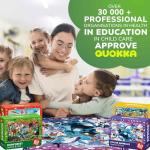 QUOKKA Puzzles for Kids Ages 4-6 - 4 x 60 Puzzles for Toddlers 5-8 - Educational Search & Find Toy for 8-10 yo for Learning Forest Polar, USA National Park Animals & City Life