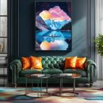 MINIWAN 1000 Piece Jigsaw Puzzle for Adults - Mountain Lake Landscape Puzzle - Scenic Kayak View with Sunset Challenging Puzzles for Gifts Party Games Family Fun, Puzzle Size 27.55 * 19.68 in